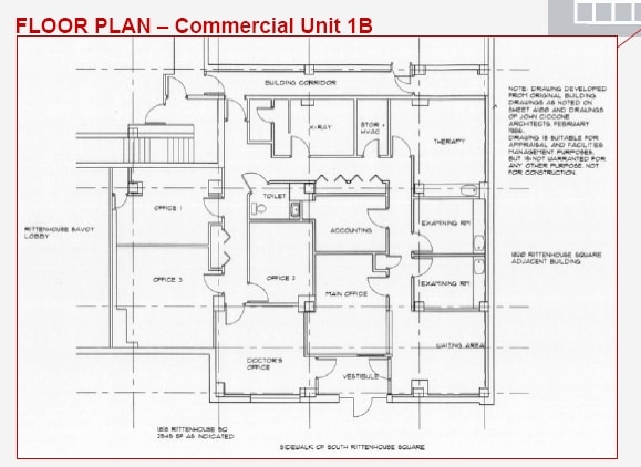 Floor Plan-Unit 1B - Rittenhouse Savoy