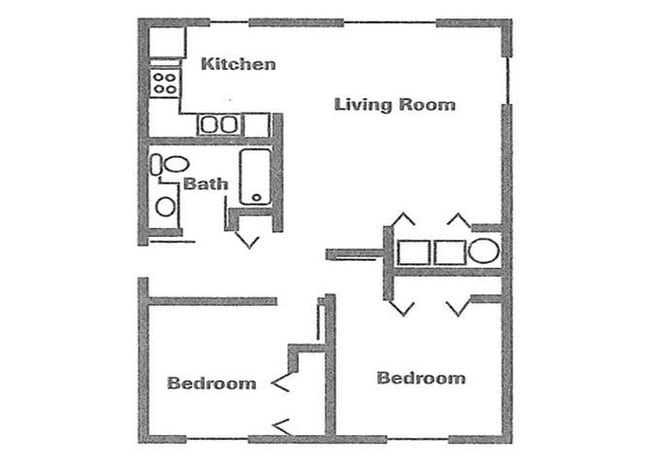 2BR/1BA - Cedar Ridge Apartments