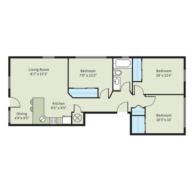 Floorplan - 5355-5361 S. Cottage Grove Avenue