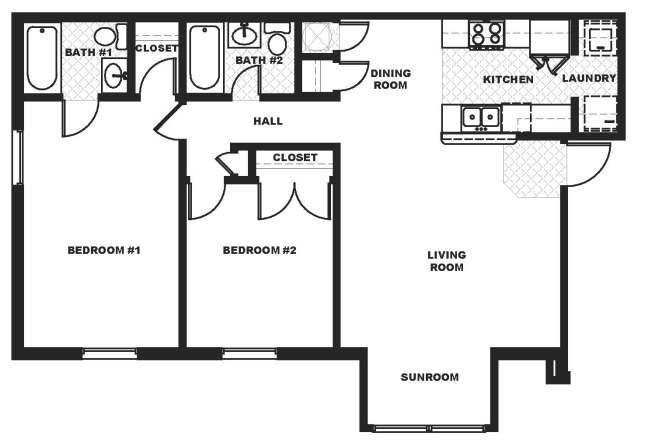 2BR/2BA - Tuscany Village Apartments