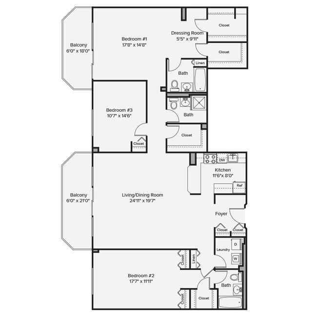 Floorplan - 10 West Apartments