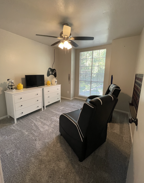 View of the 2nd Secondary Bedroom Currently staged as a Game Room - 6633 Queensclub Dr