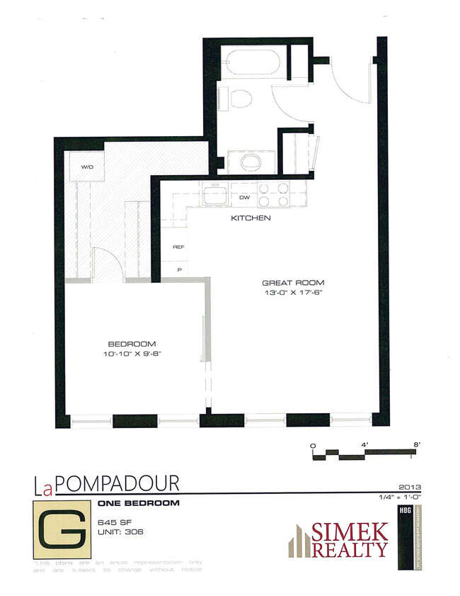 Floorplan - La Pompadour Apartments