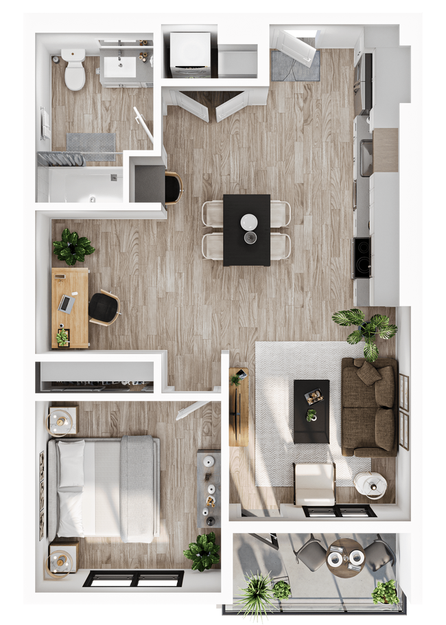 Floorplan - Alwell Apartments