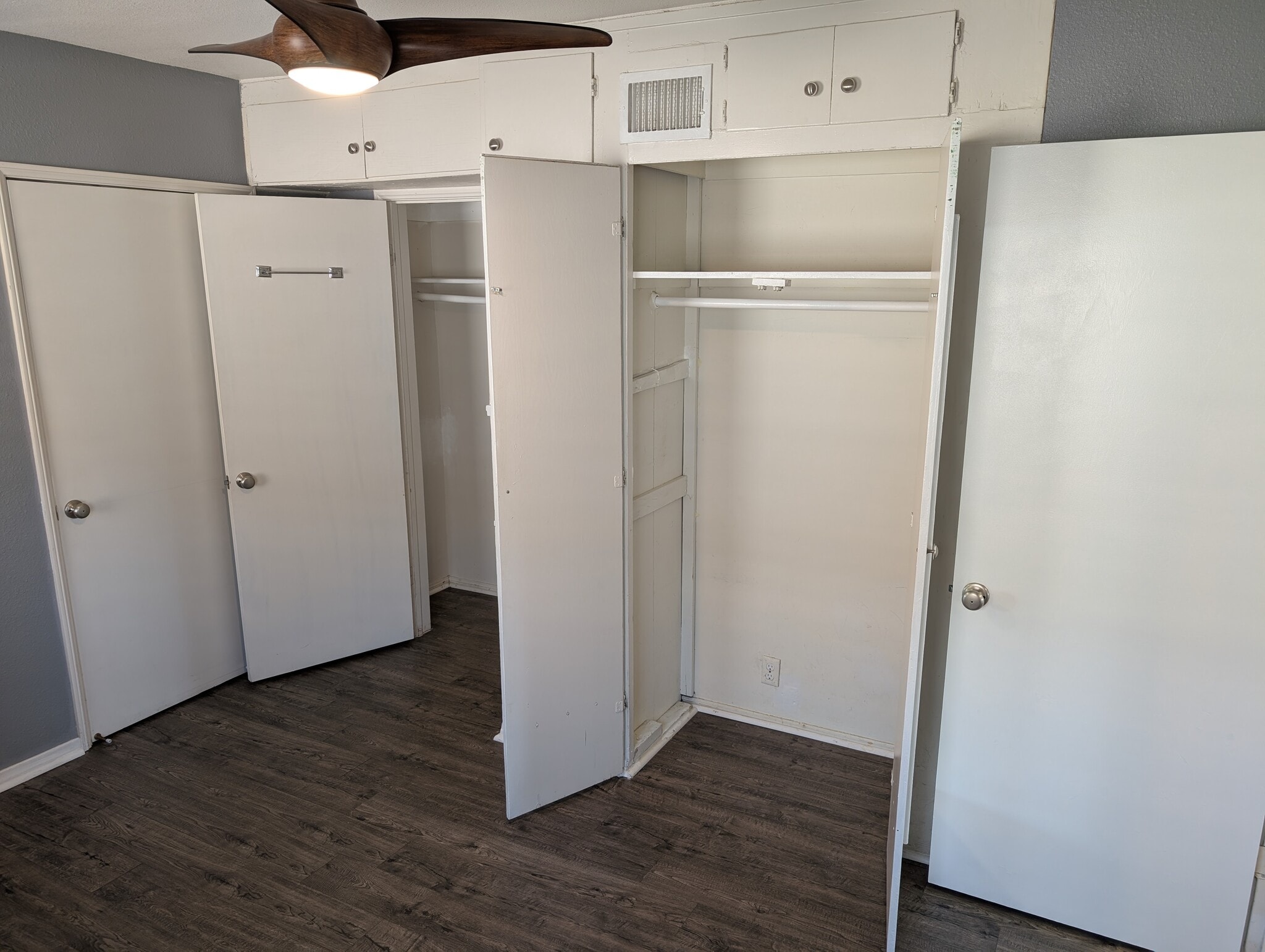 Two closets and built-in storage space in the bedroom - 4828 Sawtelle Blvd