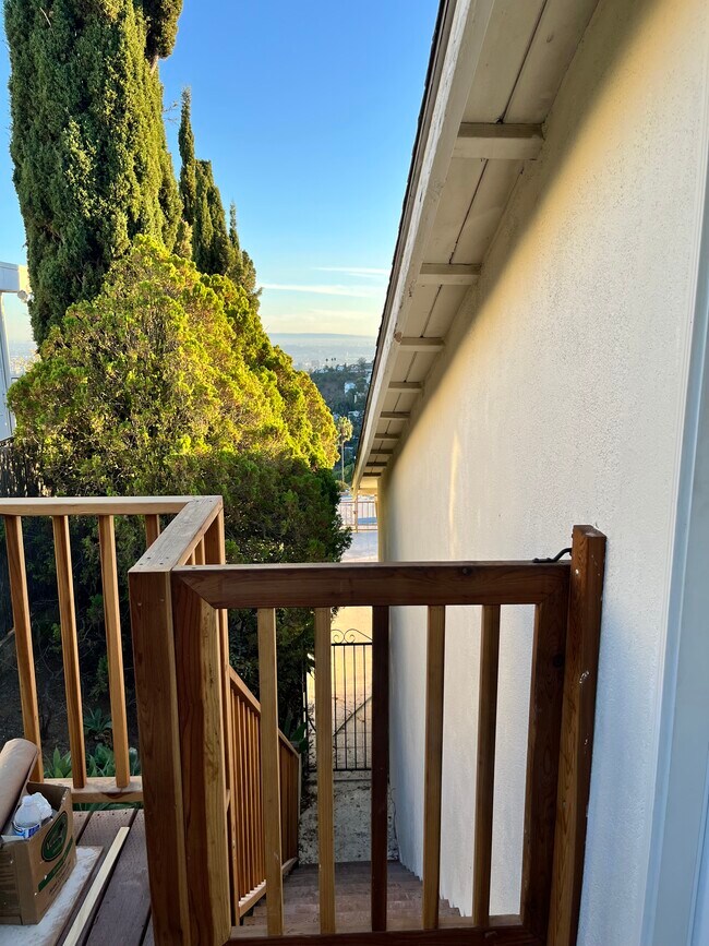 From the entrance looking private stairway to pool and deck - 7934 Zeus Dr