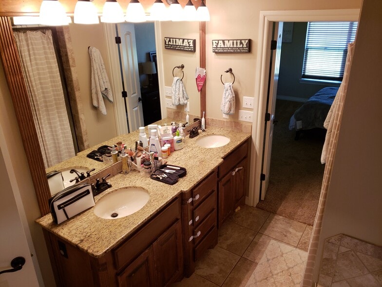 Double Sink in the master with cabinets and drawers - 1233 Red Rock Drive