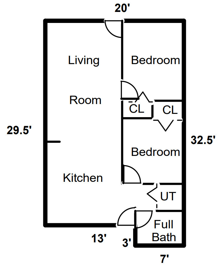 floorplan - 2717 W Evergreen Ave