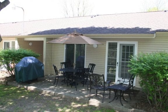 Community Room patio and grill - Pine Manor