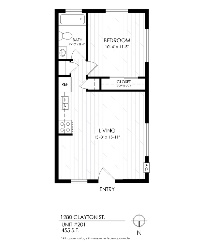 Floorplan - 1280 Clayton St. Apartments