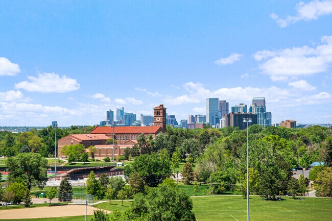 Second BR balcony view includes downtown Denver - 2225 Buchtel Blvd S