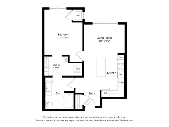 Floorplan - The Fern 55+ Apartments