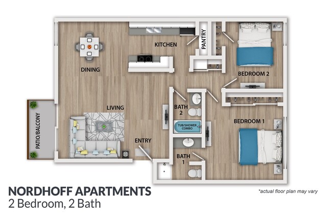 Floorplan - Nordhoff Apartments