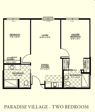 2BR/2BA - Paradise Village