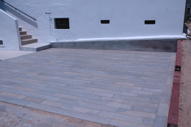 Rear paver stone deck - 2726 Angus St