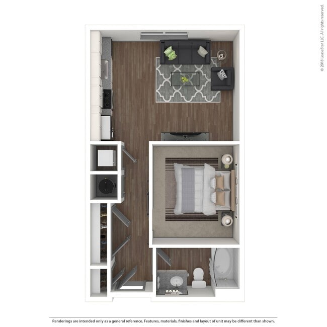 Studio apartment in Charlotte, NC. - Lantower Waverly