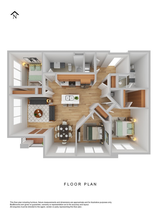 Three Bed, Two Bath 1291 Sq. Ft. - The André Apartments
