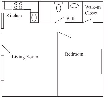1BR/1BA - Courtyard Apartments