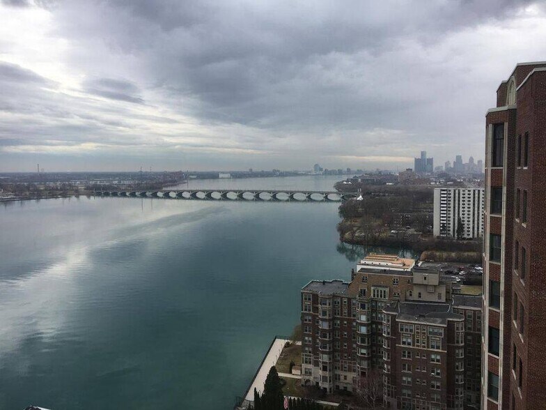 Breathtaking River View from the Common Area Deck - 8200 E Jefferson Ave