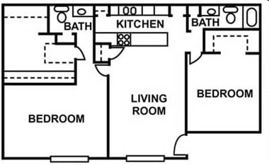 2BR/2BA - Falls of Deer Park Apartments