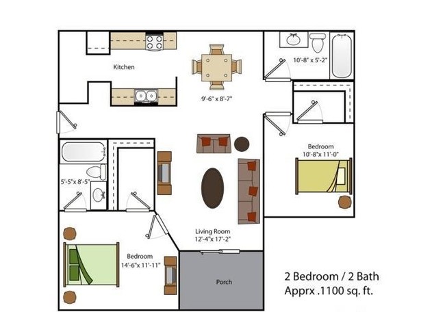 Floorplan - Sanctuary Walk Apartments