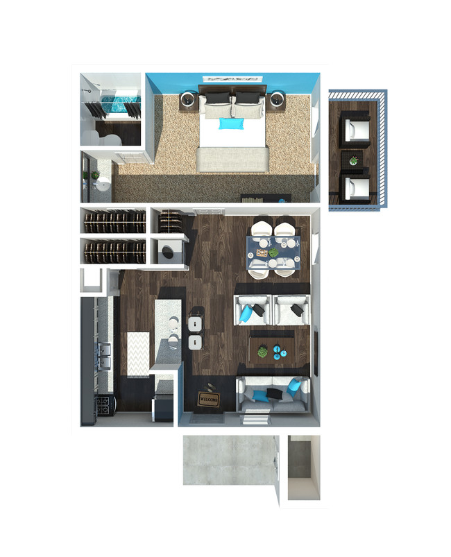 Floorplan - 701 South Apartments