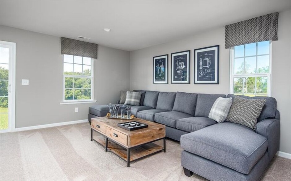 First Floor Family Room/Large Den with half bath - 7841 Blackbriar Way