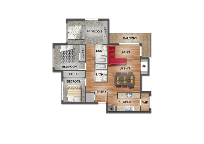 Floorplan - Brookstone Apartments