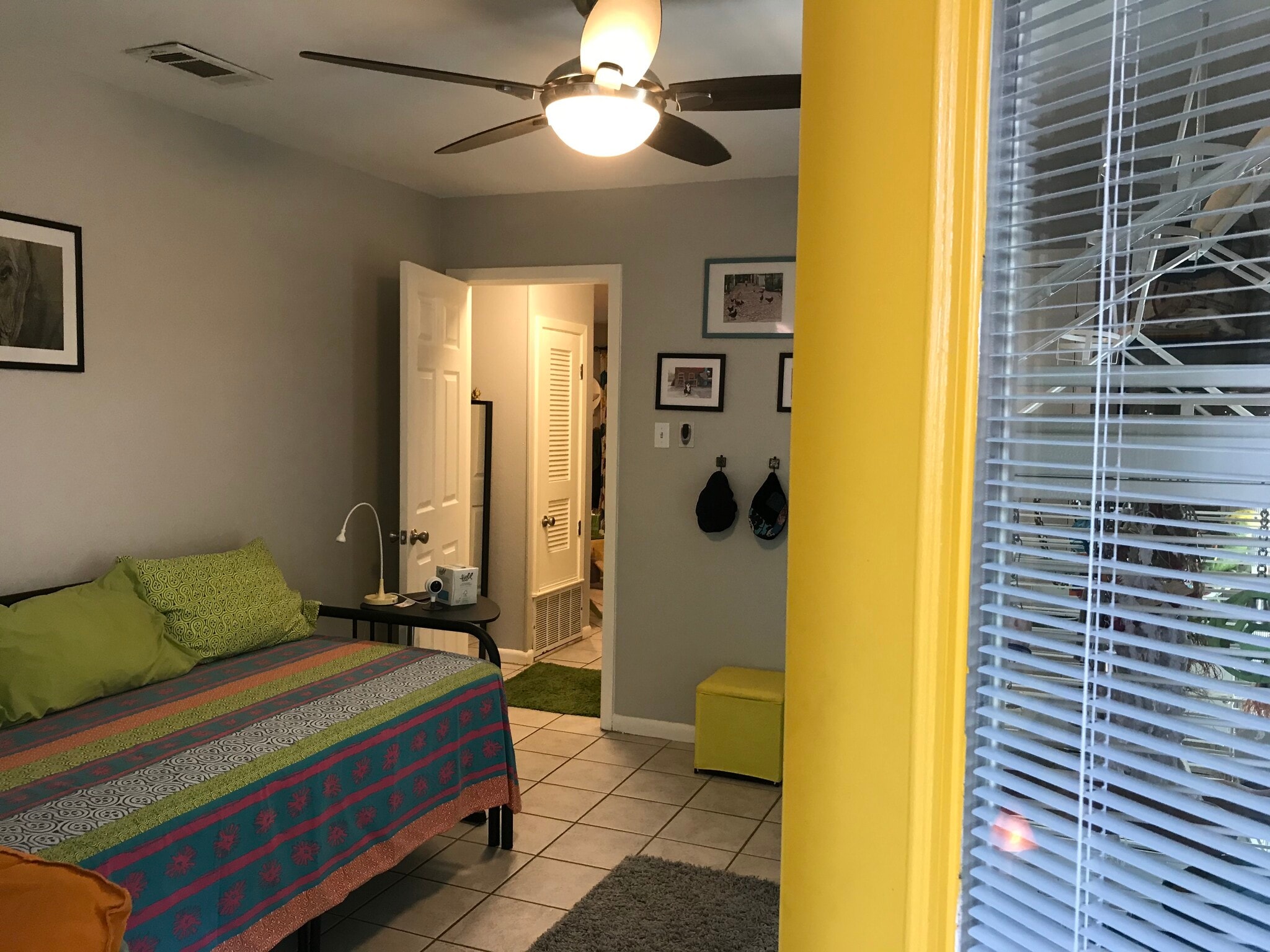 Second bedroom (has walk-in closet on right side) - view from back patio - 3312 S Oak Dr