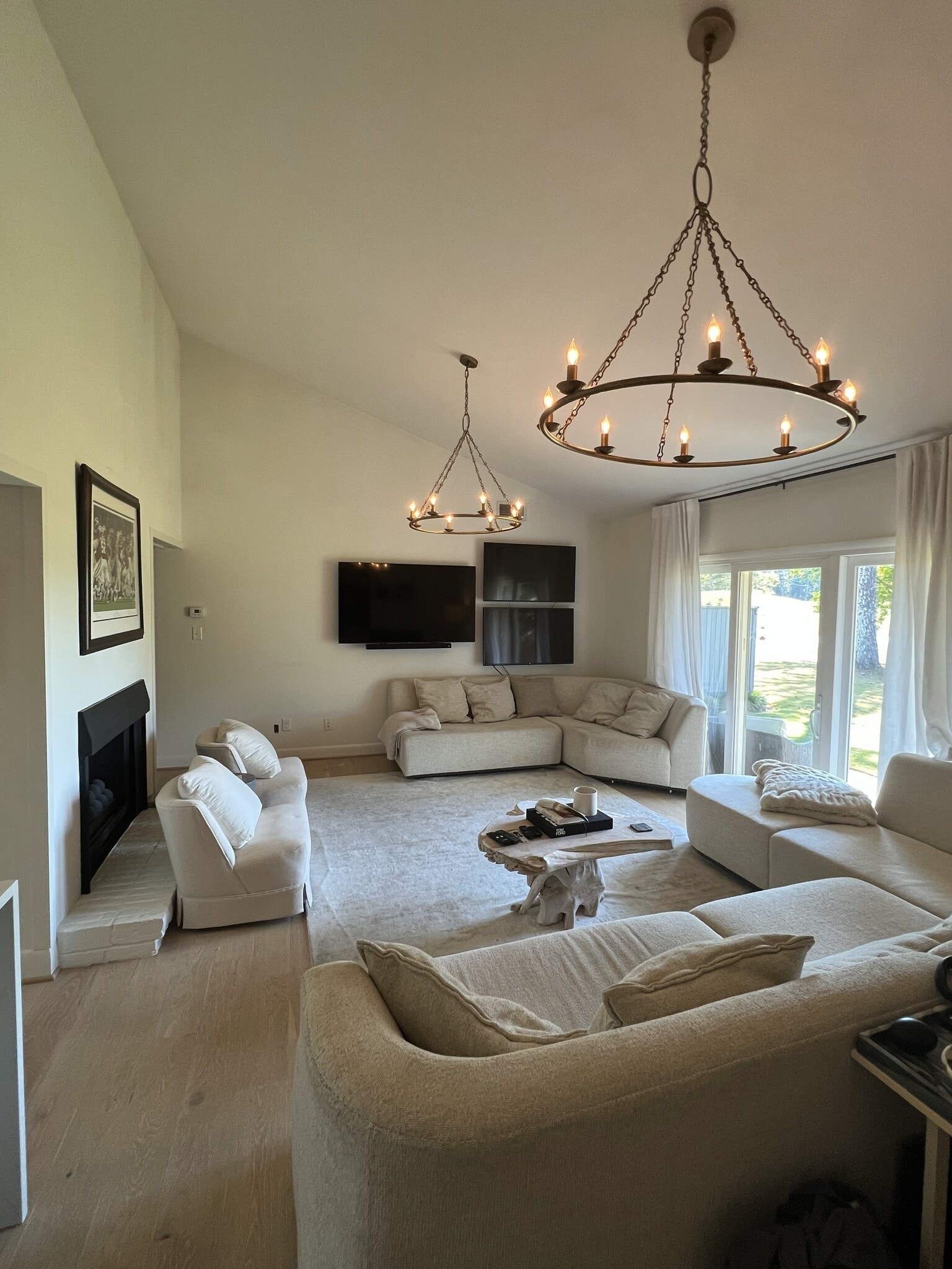 Living Area with gas fireplace - 7725 River Ridge Rd NE