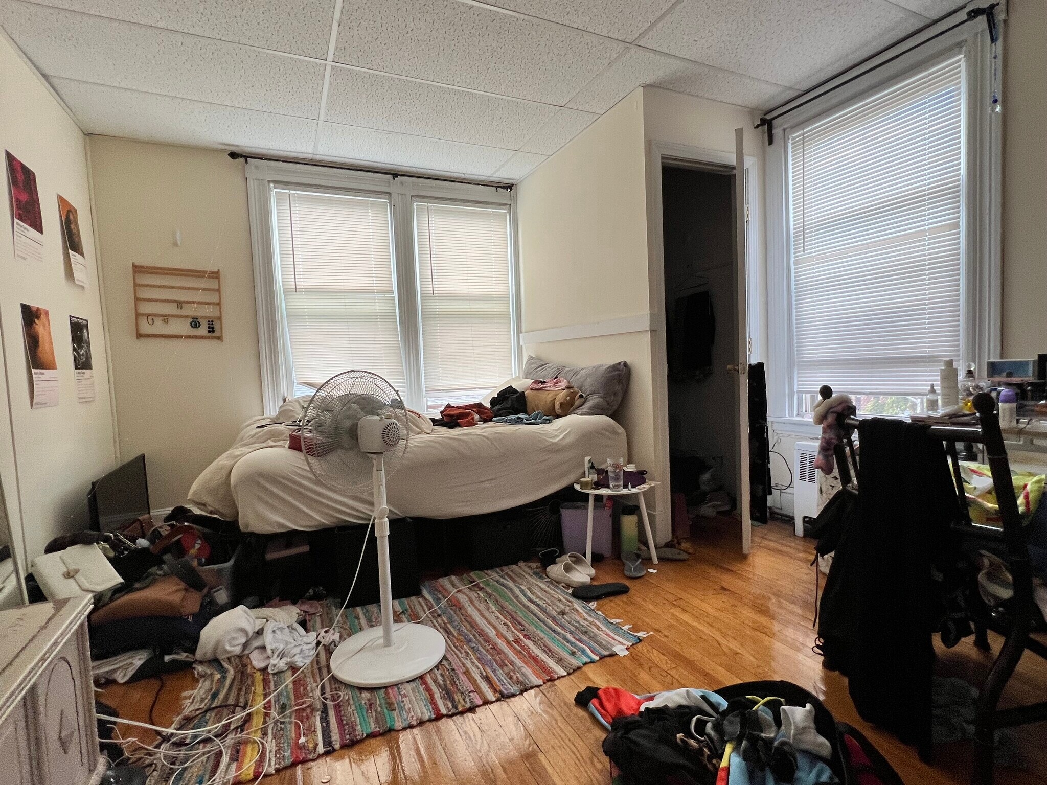 Bedroom #1 PRE RENO - Queen sized bed for reference - 270 Norfolk St