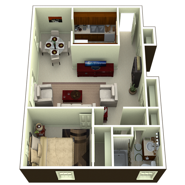 Floorplan - Brentwood Apartments