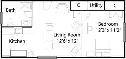 1BR/1BA - Rugby McIntyre