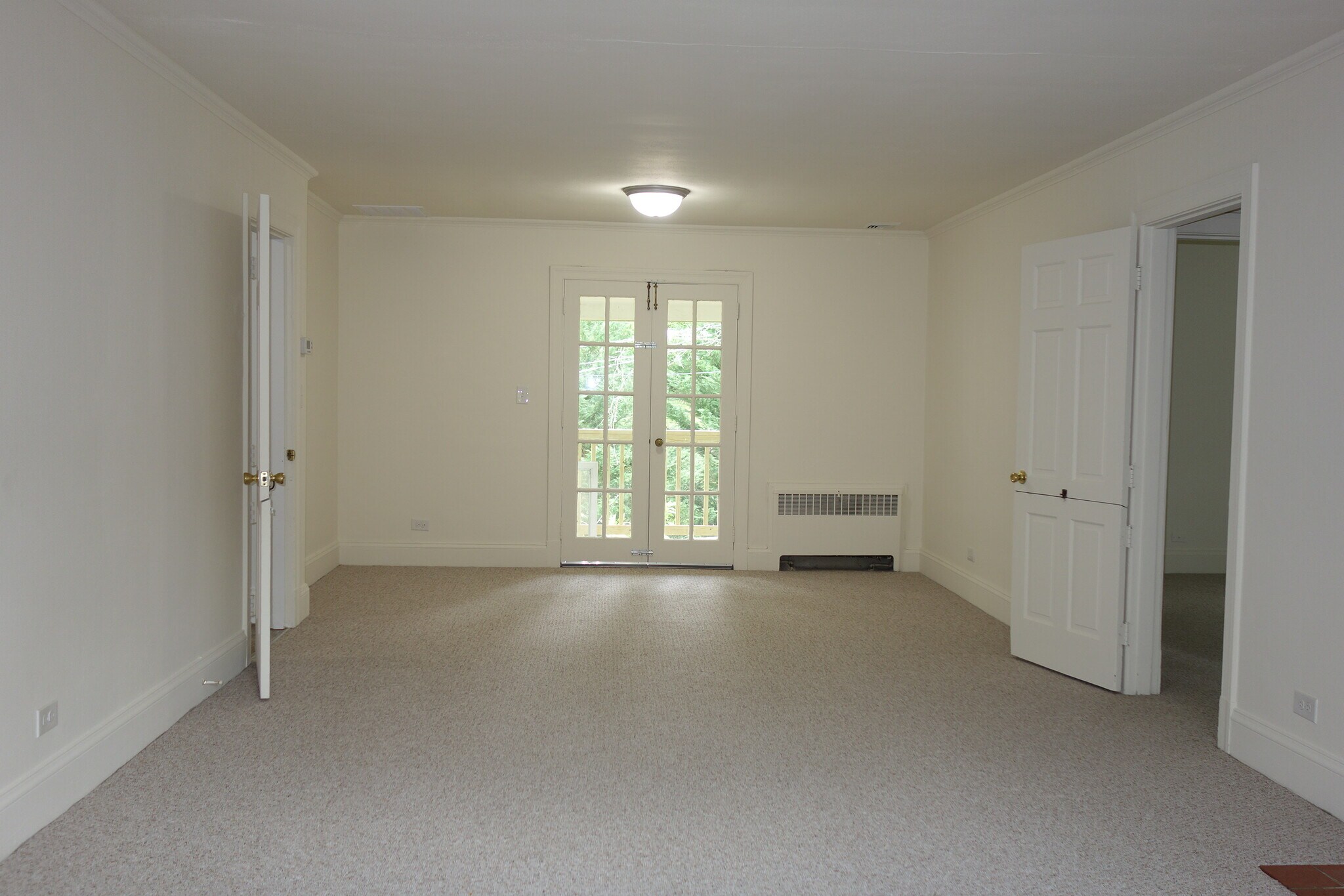 French doors off living room to rear porch. - 116 Howard Dr