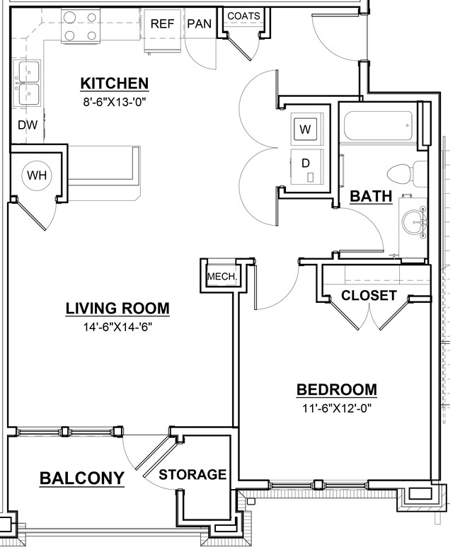 1 Bed, 1 Bath - 743 sq. ft. - Evoke Living at Sugar Creek Apartments