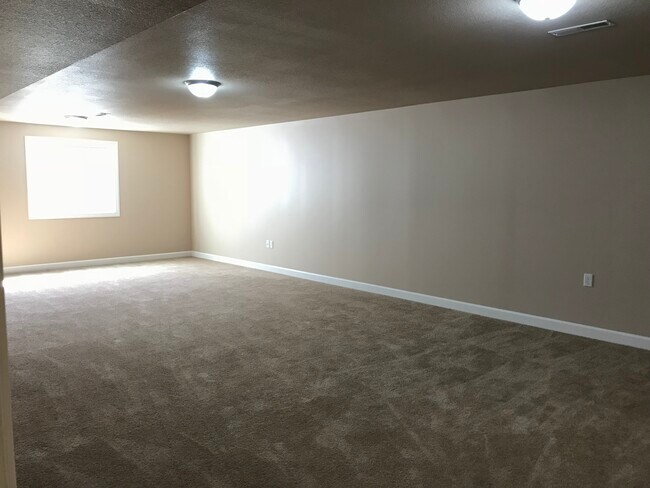 1/2 finished basement with egress window for possible 3rd bedroom or large family space. - 113 Scenic Dr