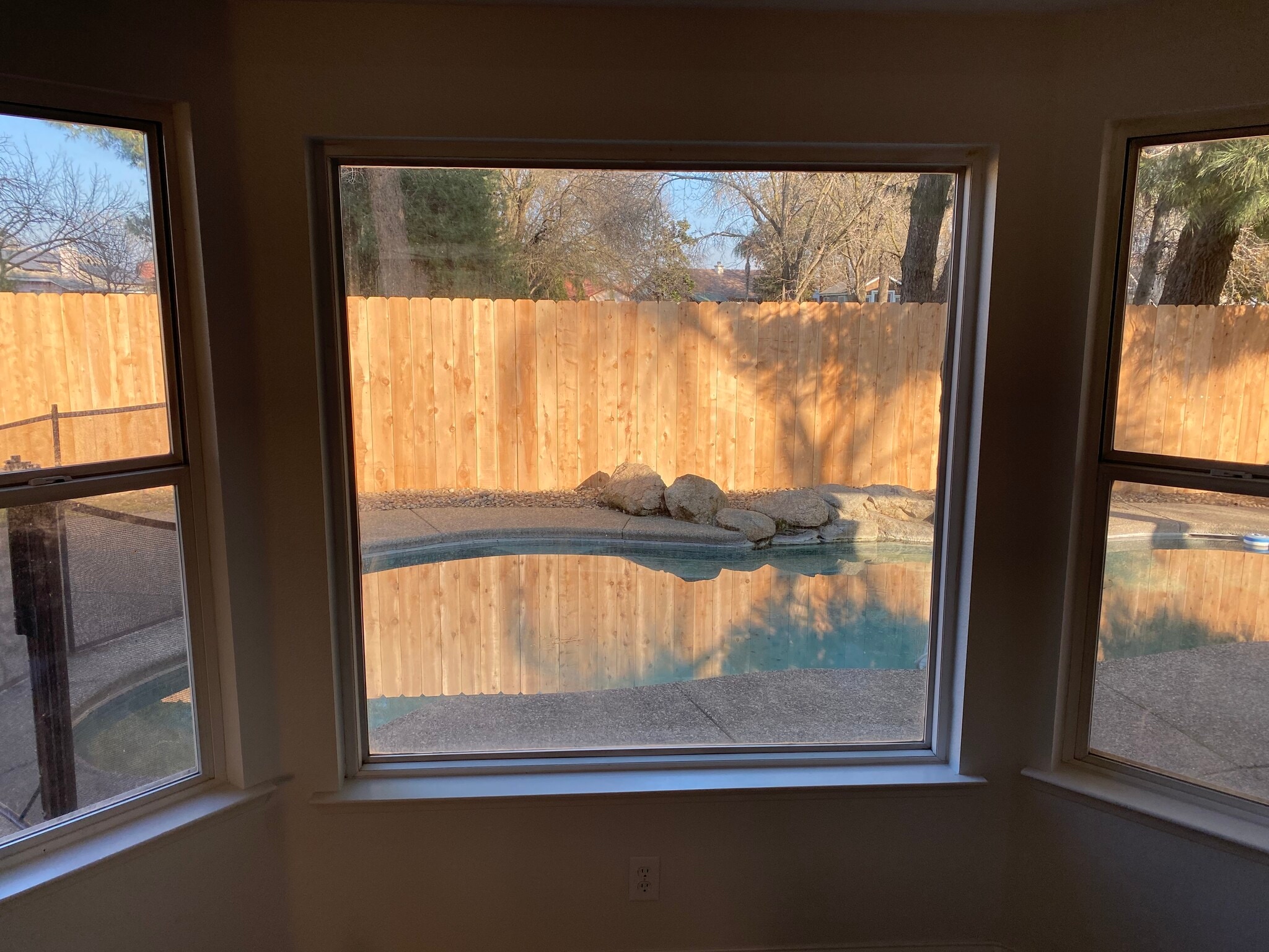Looking thru kitchen windows - 1134 Pine Ct