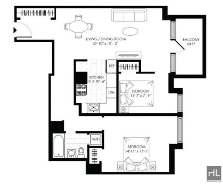 Building Photo - No fee 2 bed 1 bath with balcony - WEST 93 STREET