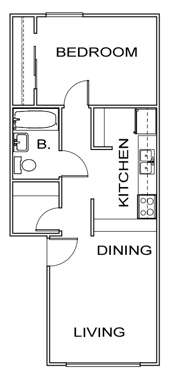 1BR1/BA - River Gardens Apartments