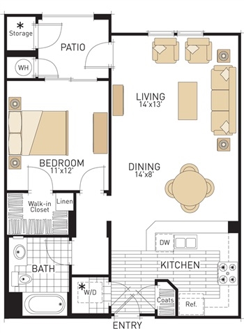 Plan 3 - The Oaks Apartment Homes