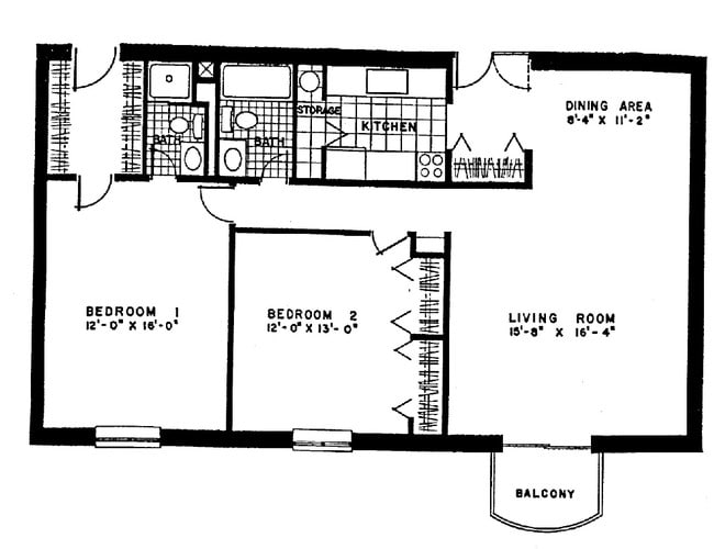 2BR/2BA - Hampshire House