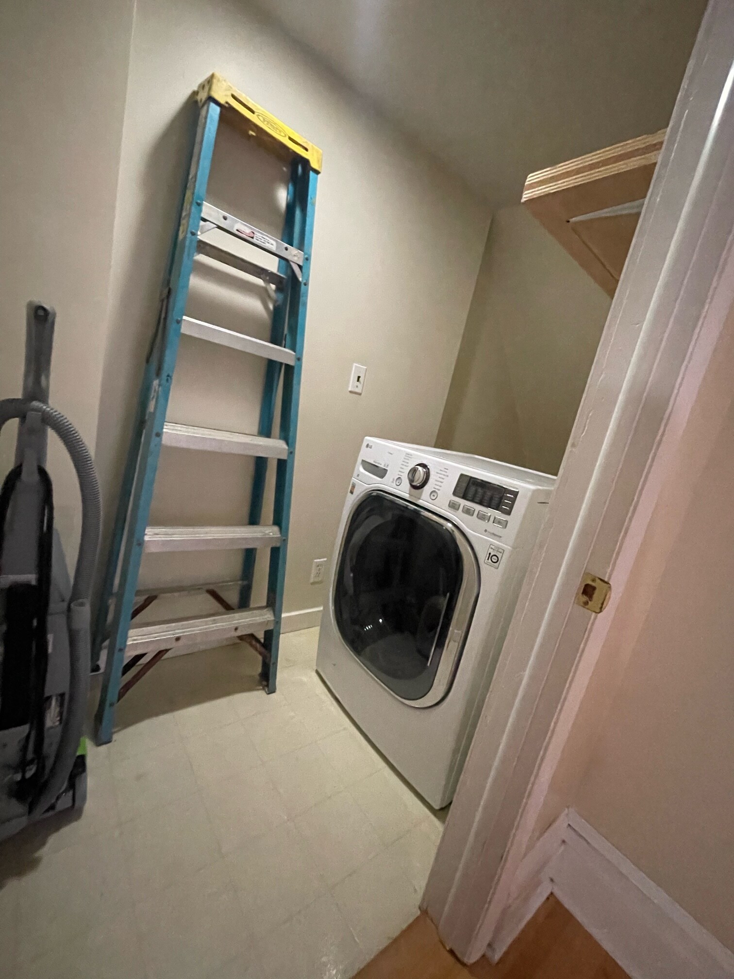 Laundry closet with storage - 13 Center St