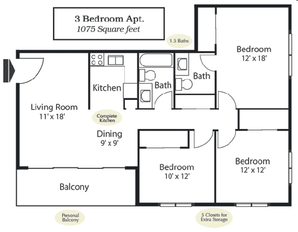 3BR/1.5BA - South & Madison