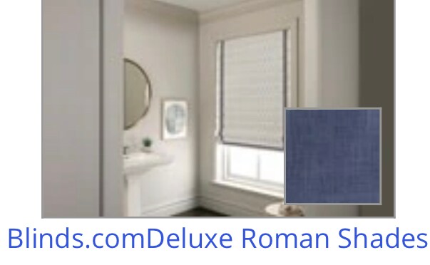 Stock photo of the Roman Shades to be installed in all windows, including the sliding glass doors - 7669 SE James St