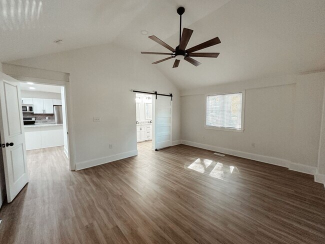 Expanded master bedroom with vaulted ceilings - 2429 Remount Rd