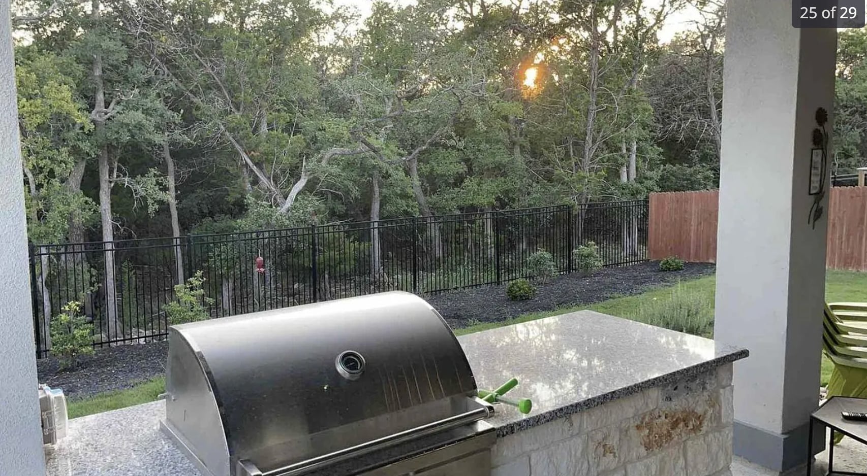 Backyard with built in gas grill - 24719 Resort Pky