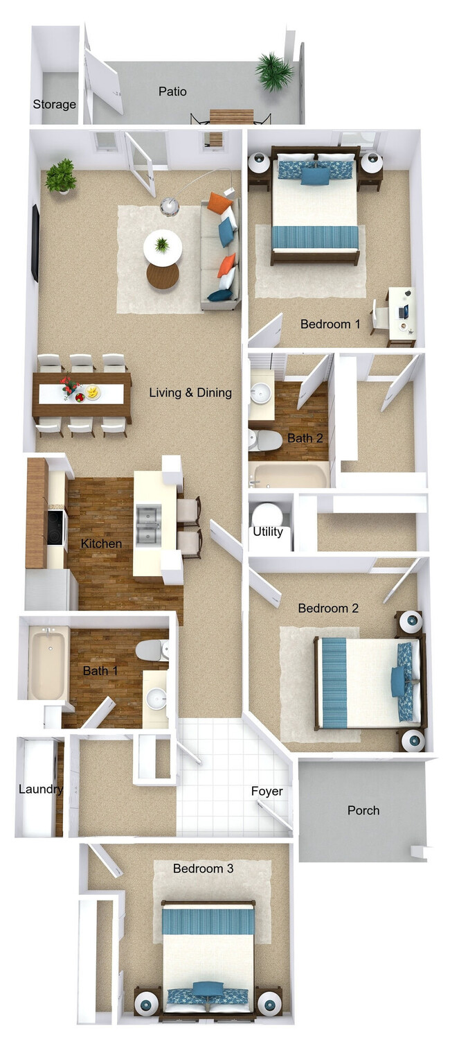 Floorplan - Lakeshore Apartments