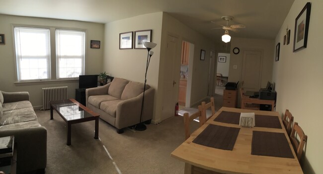 Panoramic LivingRm, DiningRm decor, & part of Kitchen& Bedroom - 1520 N Lancaster