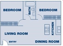 2BR/1BA - Mountain Crest Apartments