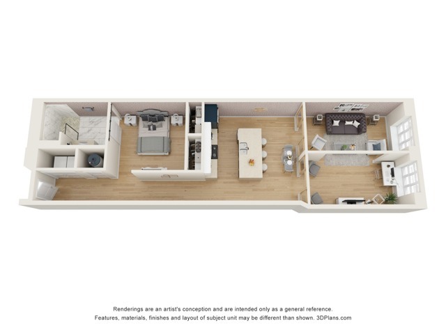 Overture Floor Plan (1x1) - Theatre Lofts